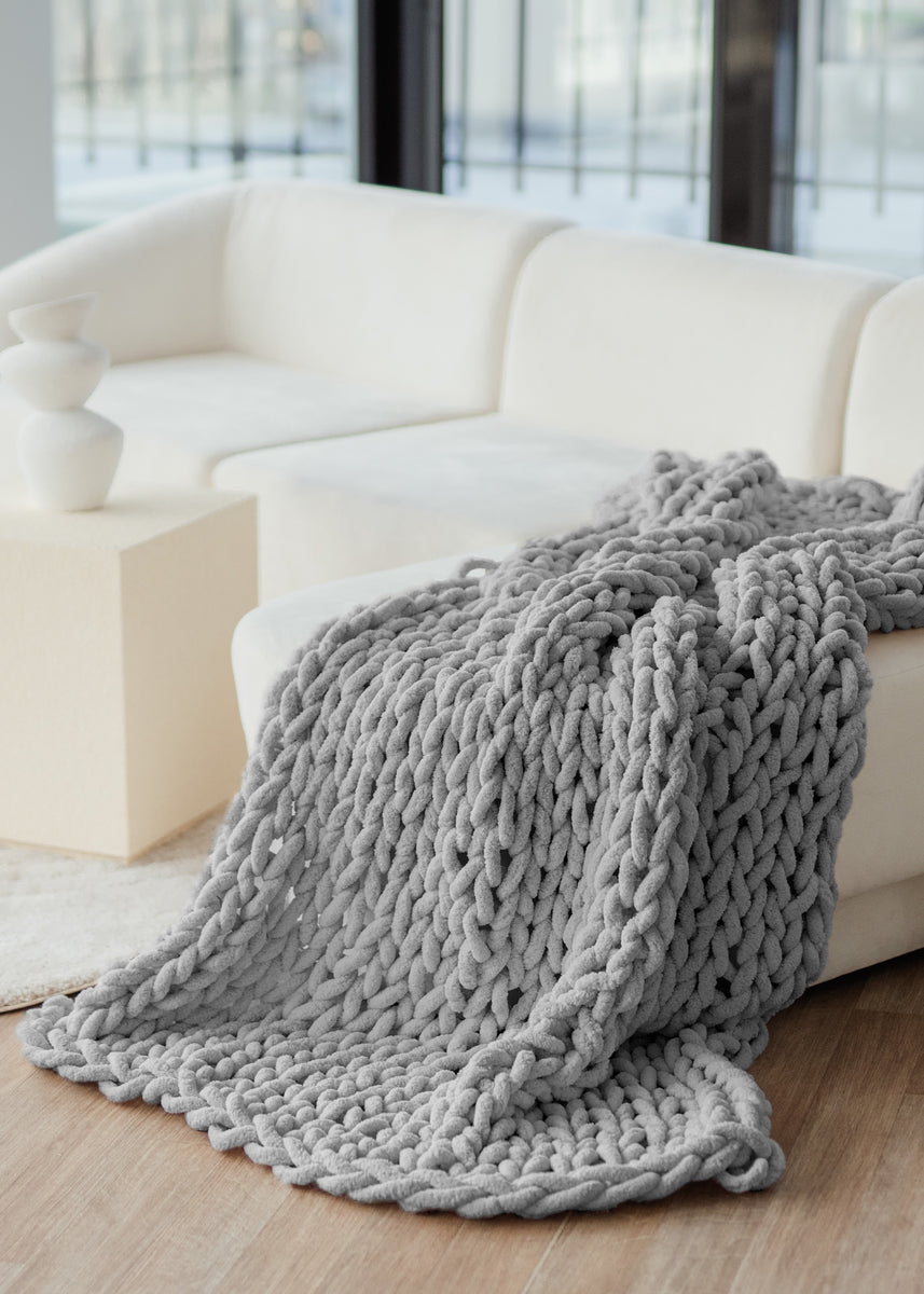 Chunky Knit Chenille Blanket Cozy, Stylish, and Luxurious – Wool Art