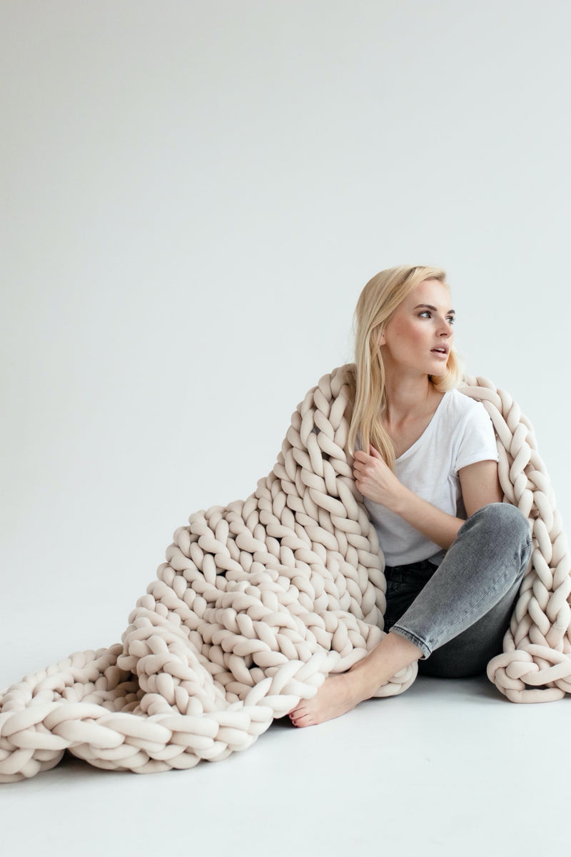 Chunky Tube Knit Blanket – BaaBaaBandits