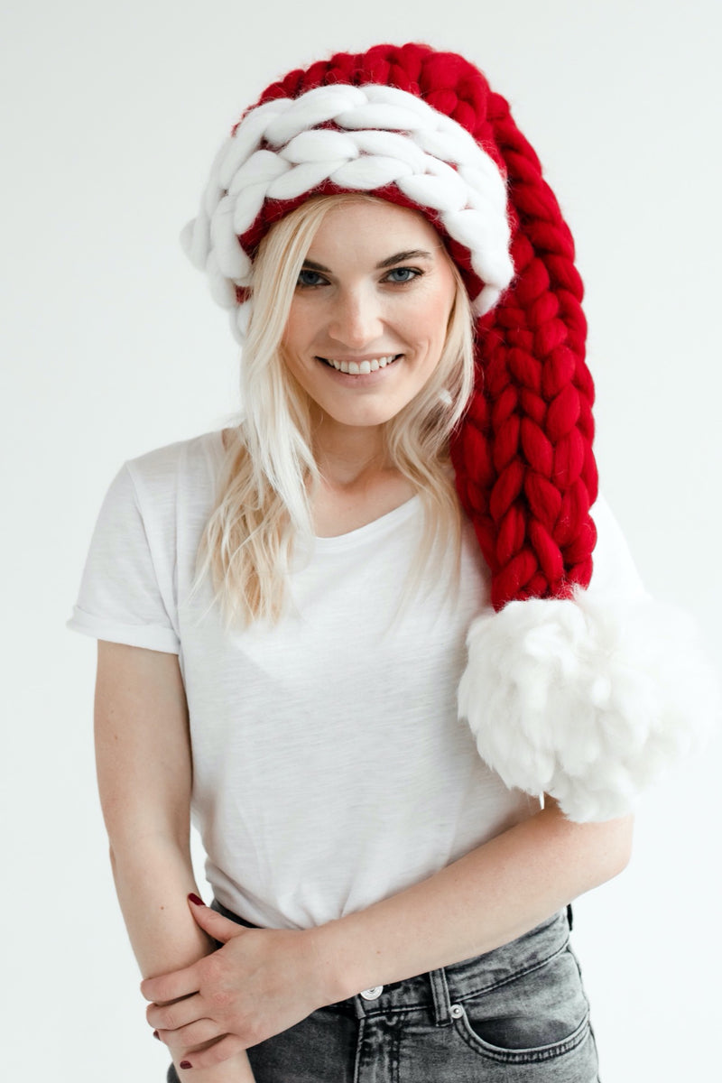 Knitted Santa Hat Wool Art