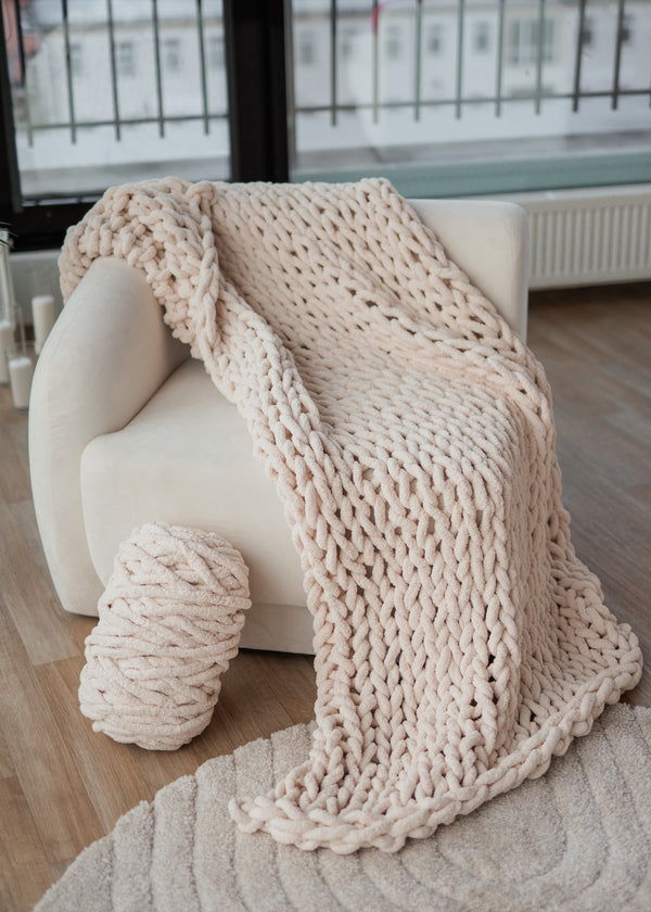 Diy Chunky Yarn Chenille Yarn Ball Beige 1162