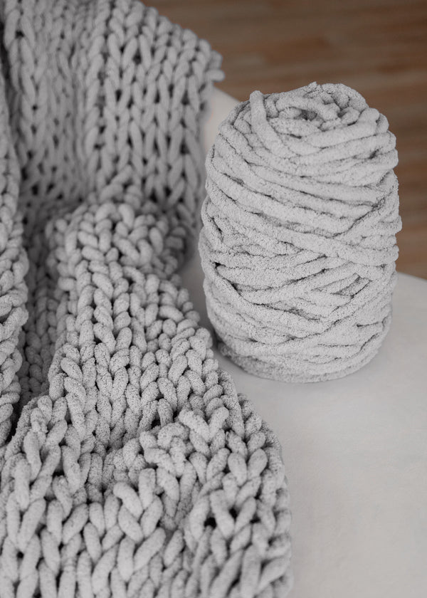 Diy Chunky Yarn Chenille Yarn Ball Light Grey 1149