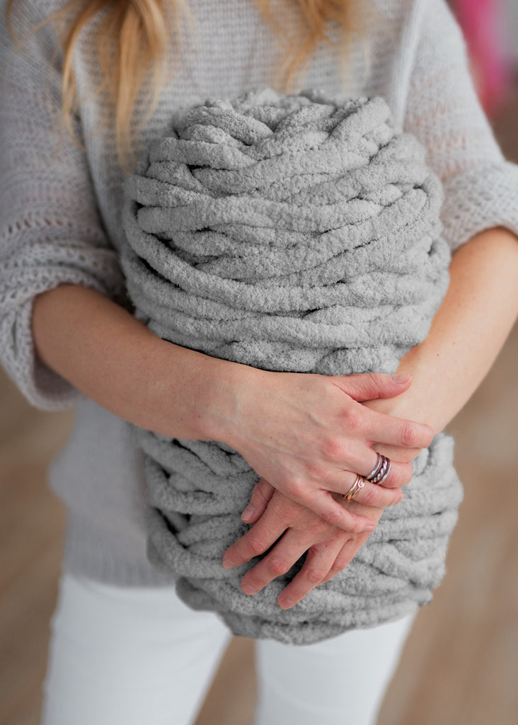 Diy Chunky Yarn Chenille Yarn Ball Light Grey 11551