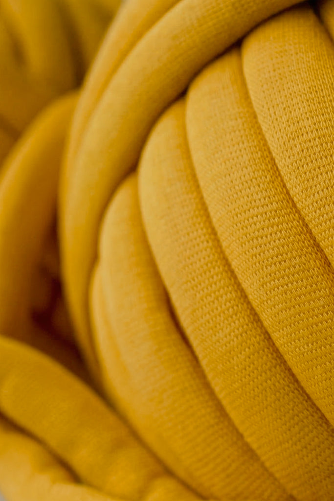 Chunky Knit Tube Yarn Ball Mustard Yellow 22