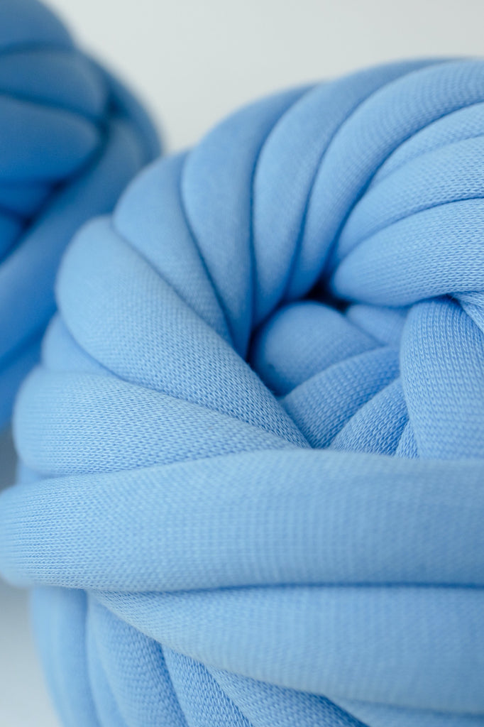 Diy Chunky Yarn Cotton Tube Yarn Chunky Arm Knit Yarn Tube Yarn Ball Sky Blue 185 Vertical