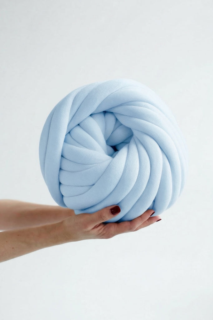 Chunky Knit Tube Yarn Ball Baby Blue 49