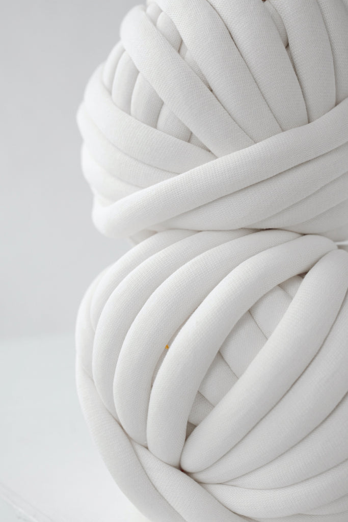 Cotton Tube Yarn Arm Knitting Yarn Thick Yarn Diy Chunky Yarn Giant Yarn Tube Yarn Ball Pure White 195