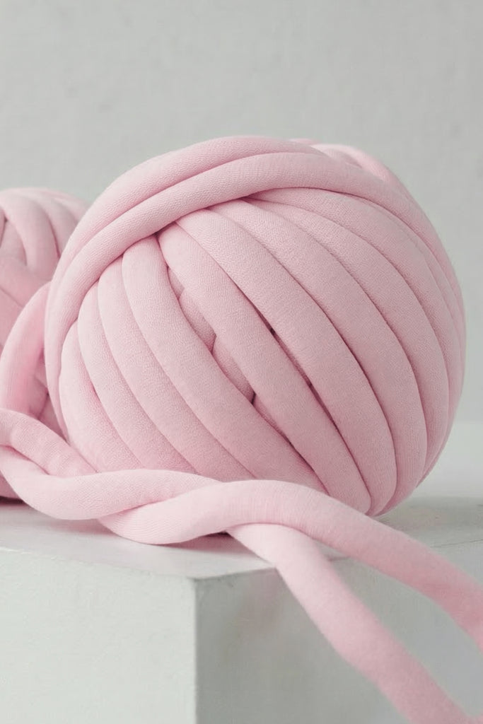 Cotton Chunky Knit Tube Yarn Ball Baby Pink 28