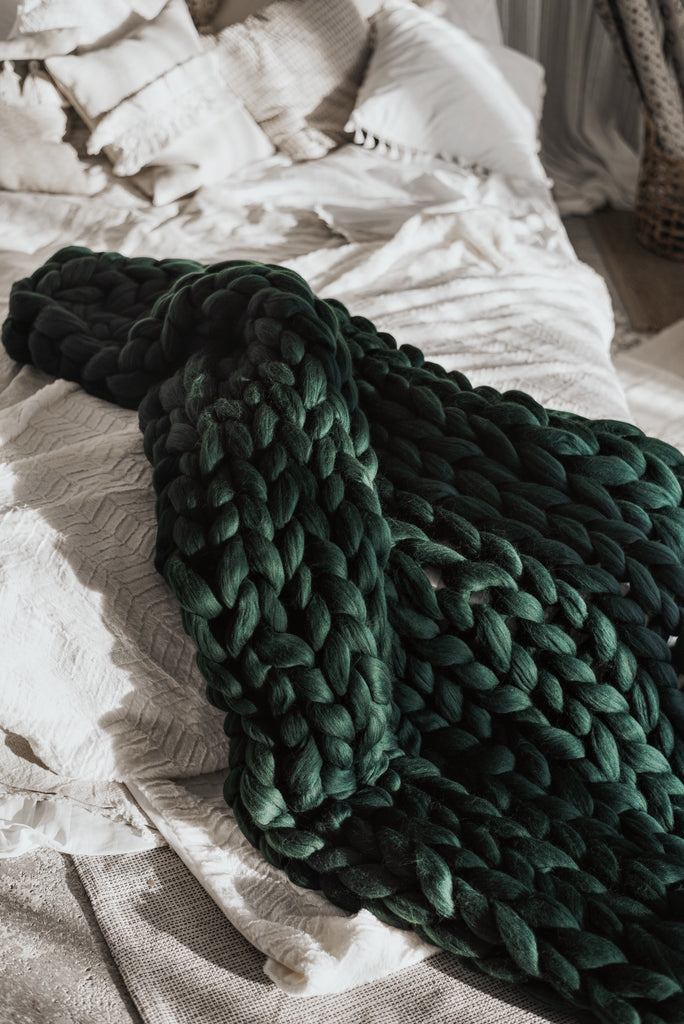 Blanket Merino Blanket Forest Green 1025 1