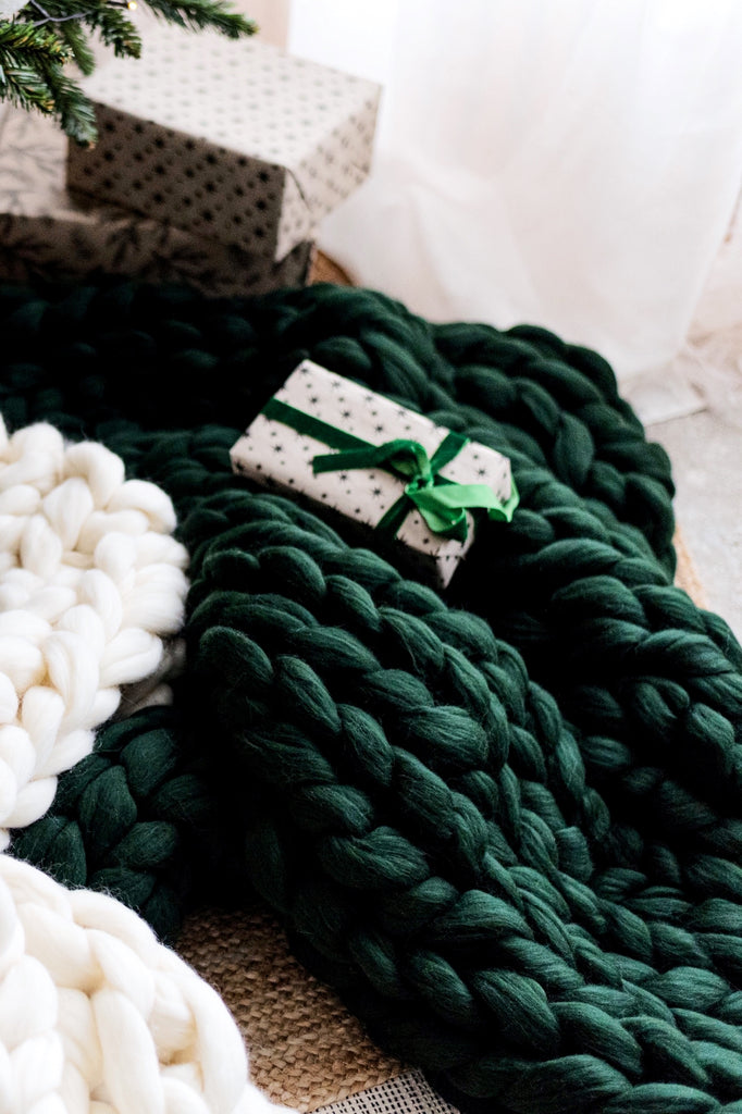 Chunky natural hot sale throw