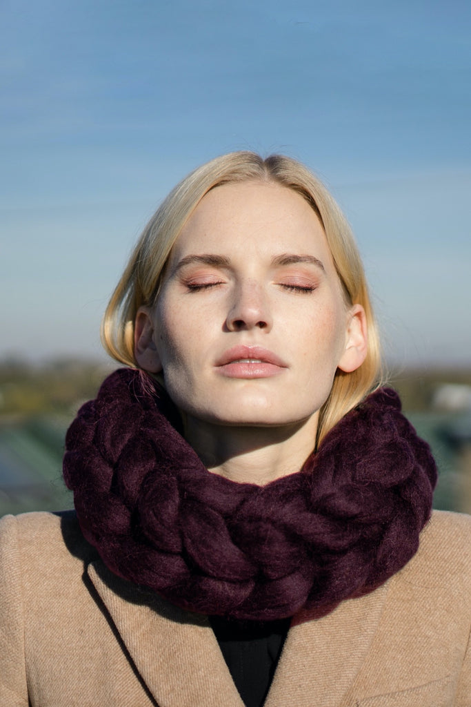 Wool Infinity Scarf - Stylish, Chunky and Organic