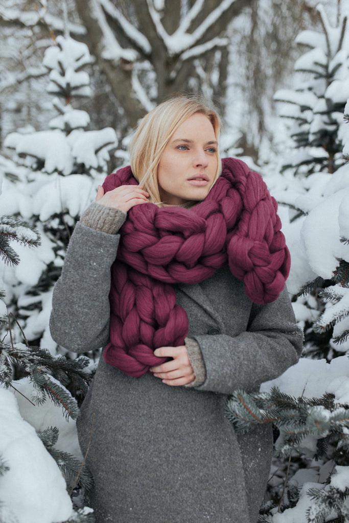 Super Soft Bulky Oversized Chunky Knit Scarf