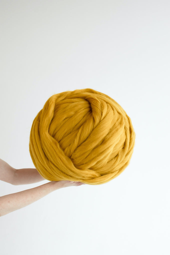 Chunky Knit Wool Thick Yarn Organic Wool Chunky Knit Wool Giant Yarn Wool Yarn Mustard Yellow 356