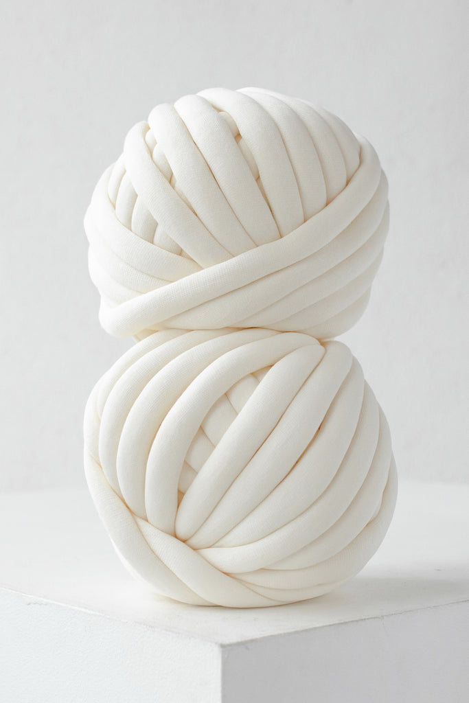 Cotton Tube Yarn Arm Knitting Yarn Thick Yarn Diy Chunky Yarn Giant Yarn Tube Yarn Ball Cream White 194 Vertical