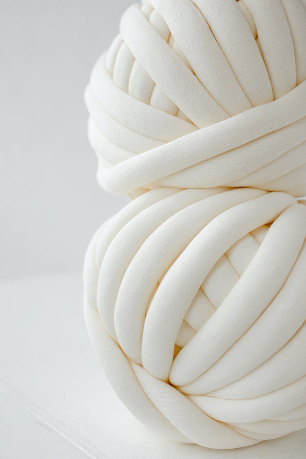 Cotton Tube Yarn Arm Knitting Yarn Thick Yarn Diy Chunky Yarn Giant Yarn Tube Yarn Ball Cream White 195