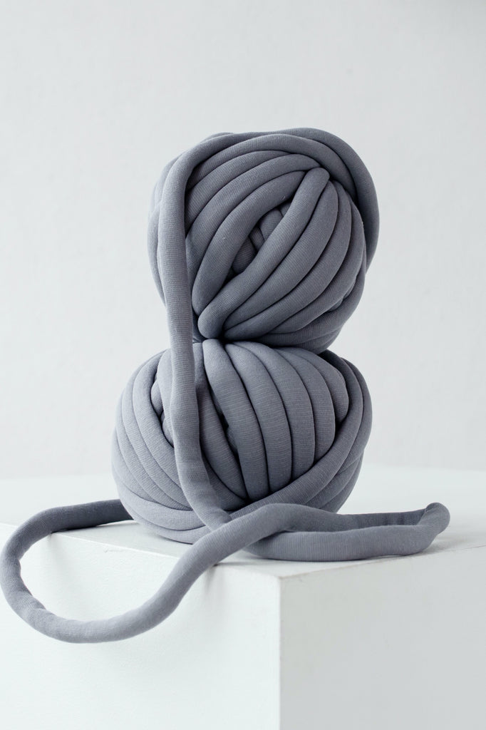 Cotton Tube Yarn Diy Chunky Yarn Puffy Yarn Thick Yarn Tube Yarn Ball Grey 191 Vertical