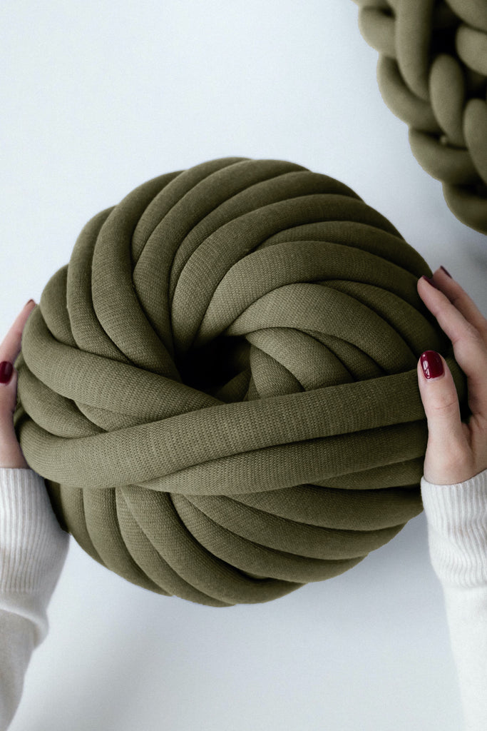 Thick Chunky Yarn Hand Knitting DIY Weight Yarn for Throw Rug Making  Weaving green 