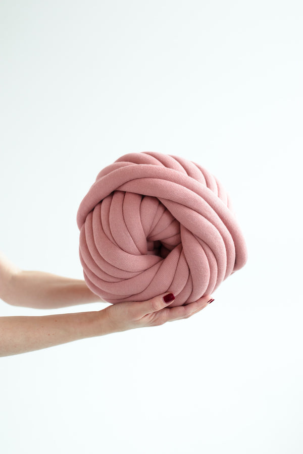 Cotton Tube Yarn Diy Chunky Yarn Thick Yarn Vegan Chunky Yarn Tube Yarn Ball Dusty Pink 209