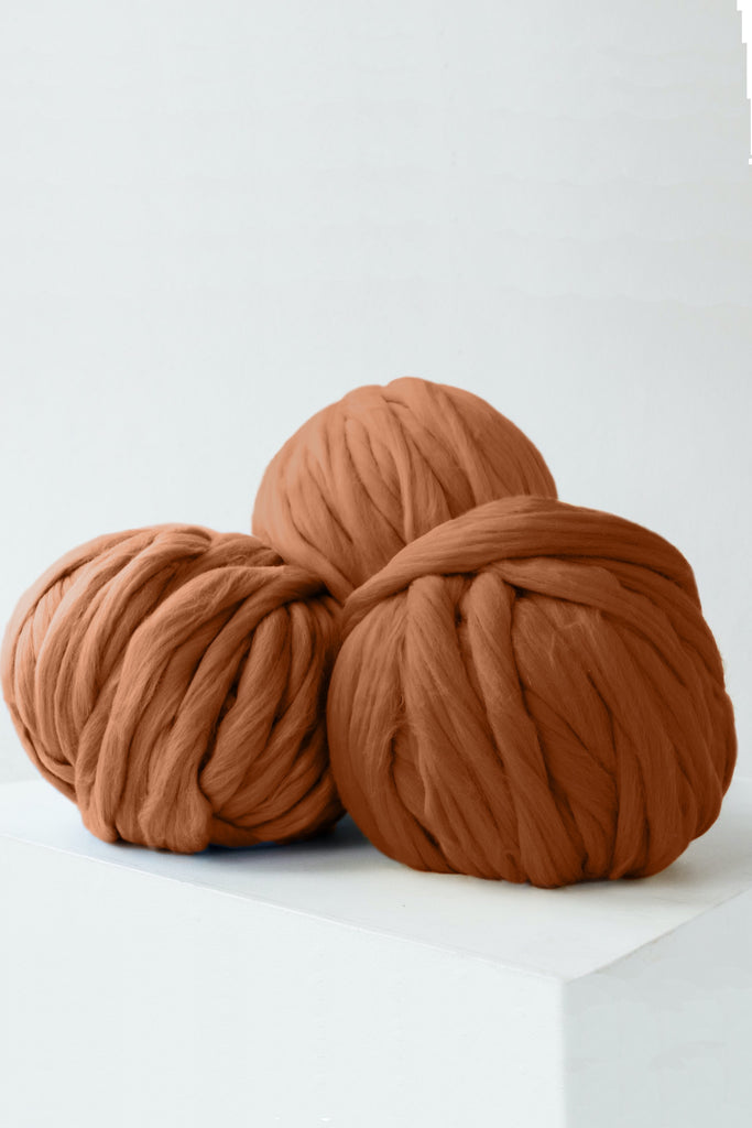  Chenille Velvet Yarn Orange Super Chunky Yarn Bulky