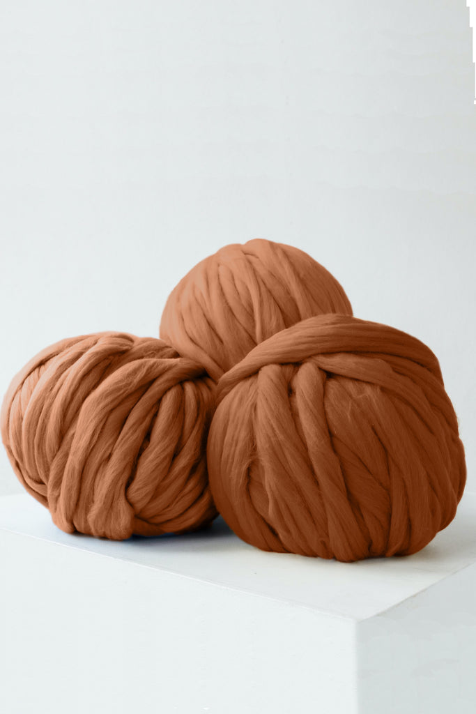 Diy Chunky Wool Organic Wool Puffy Yarn Thick Yarn Arm Knit Yarn Wool Yarn Ginger Orange 4081