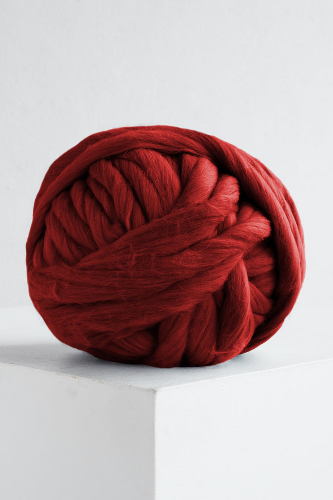 Red Chunky Knit Yarn