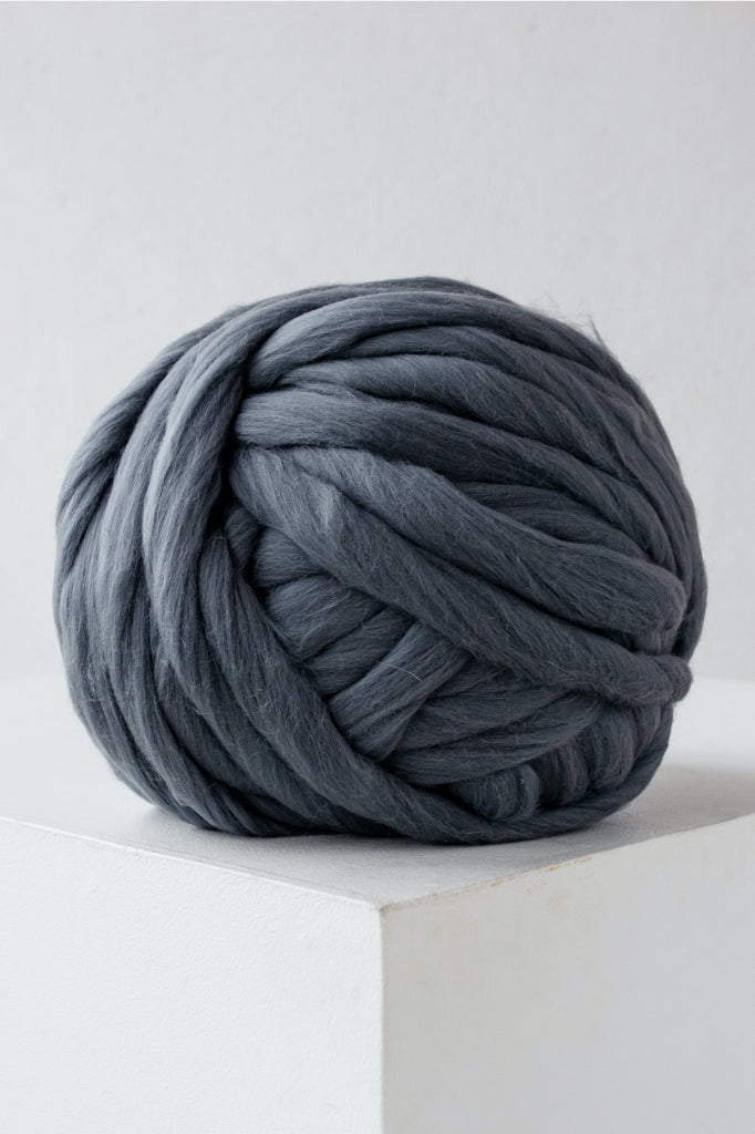 Diy Chunky Yarn Arm Knitting Yarn Merino Wool Yarn Graphite Grey 385 Vertical
