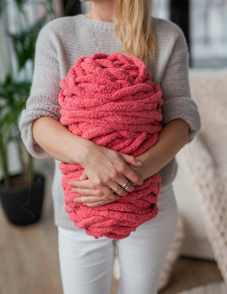 DIY Chunky Chenille Yarn Fluffy Thick Blanket Yarn for Crocheting (11)