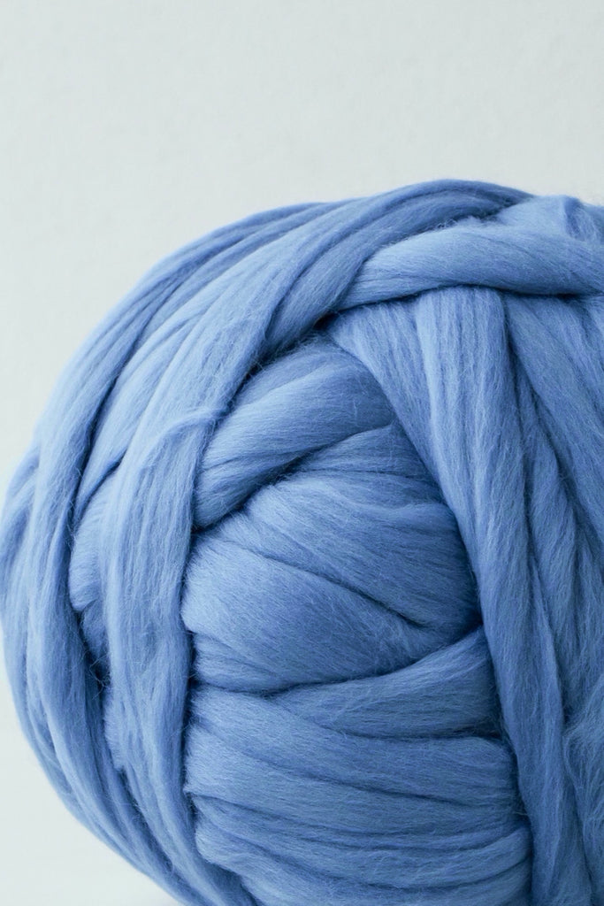 Blue Chunky Knit Yarn