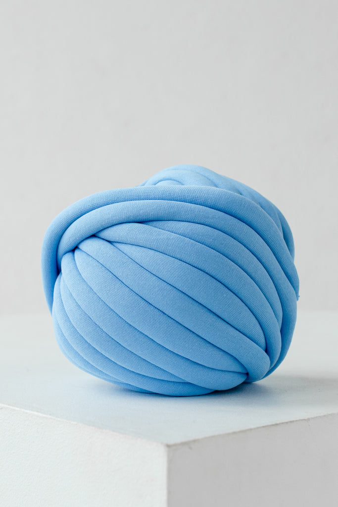 Diy Chunky Yarn Cotton Tube Yarn Chunky Arm Knit Yarn Tube Yarn Ball Sky Blue 182 Vertical