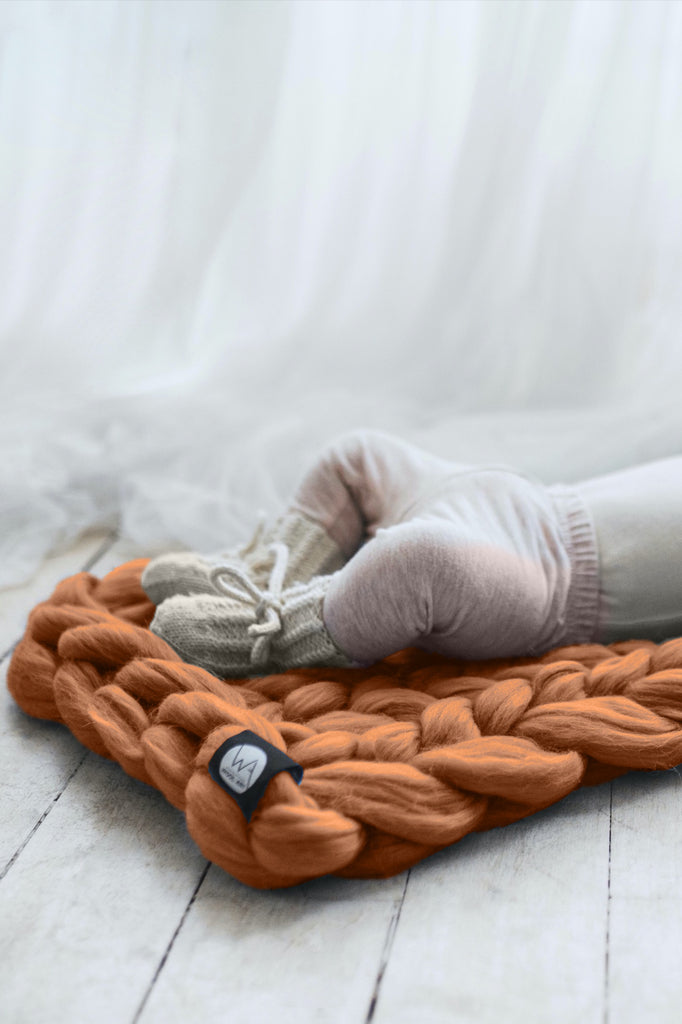 Orange baby blanket store