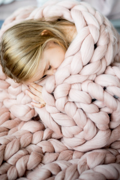 Kids Cozy Throw Blanket Kids Blanket Dusty Pink 115x150