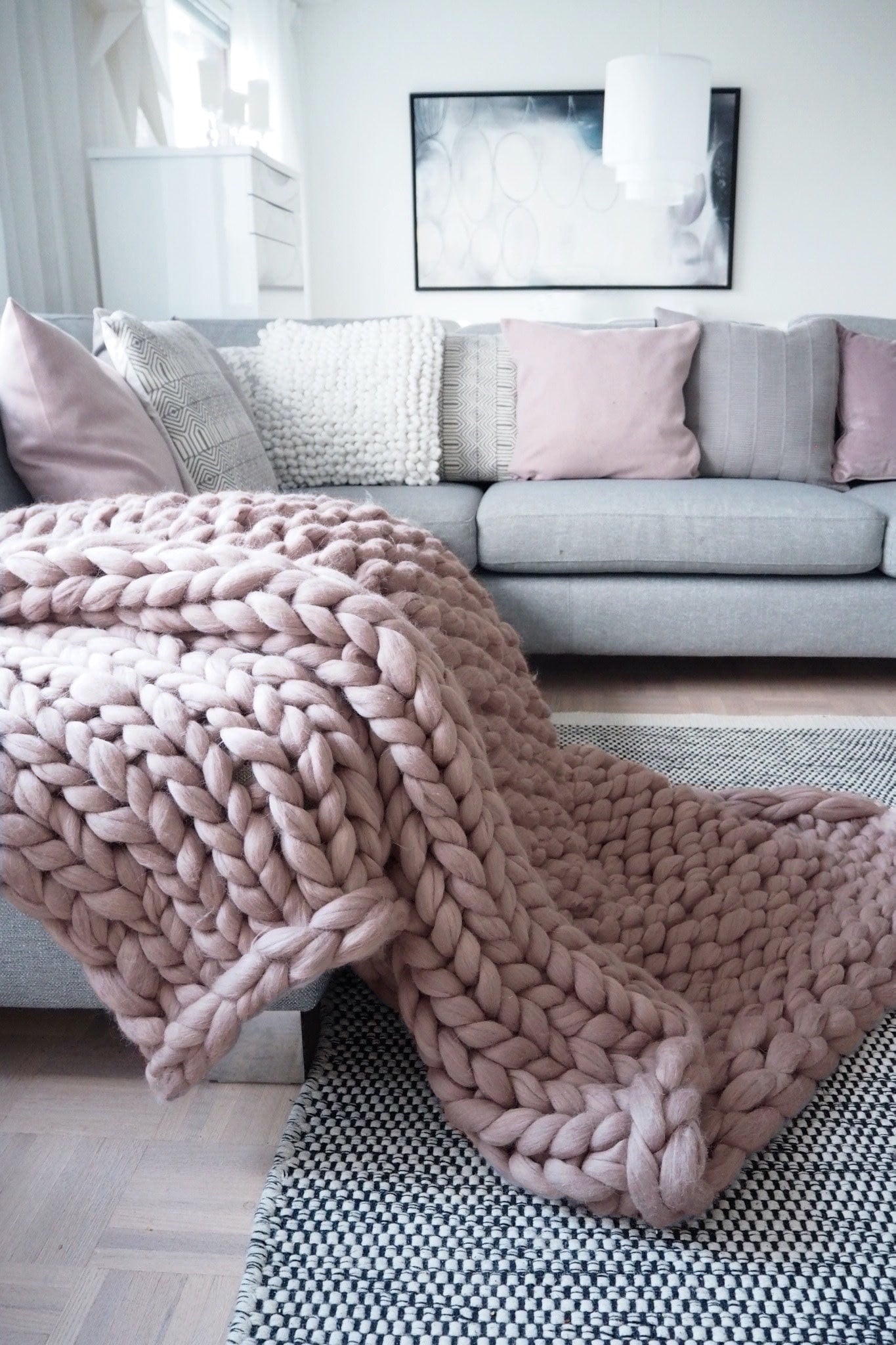 Have a question about Watnature Light Gray Chunky Knit Blanket, Merino Wool  Yarn Throw Blanket for Cuddling up in Bed, Sofa Chair Mat for Home Decor? -  Pg 1 - The Home Depot