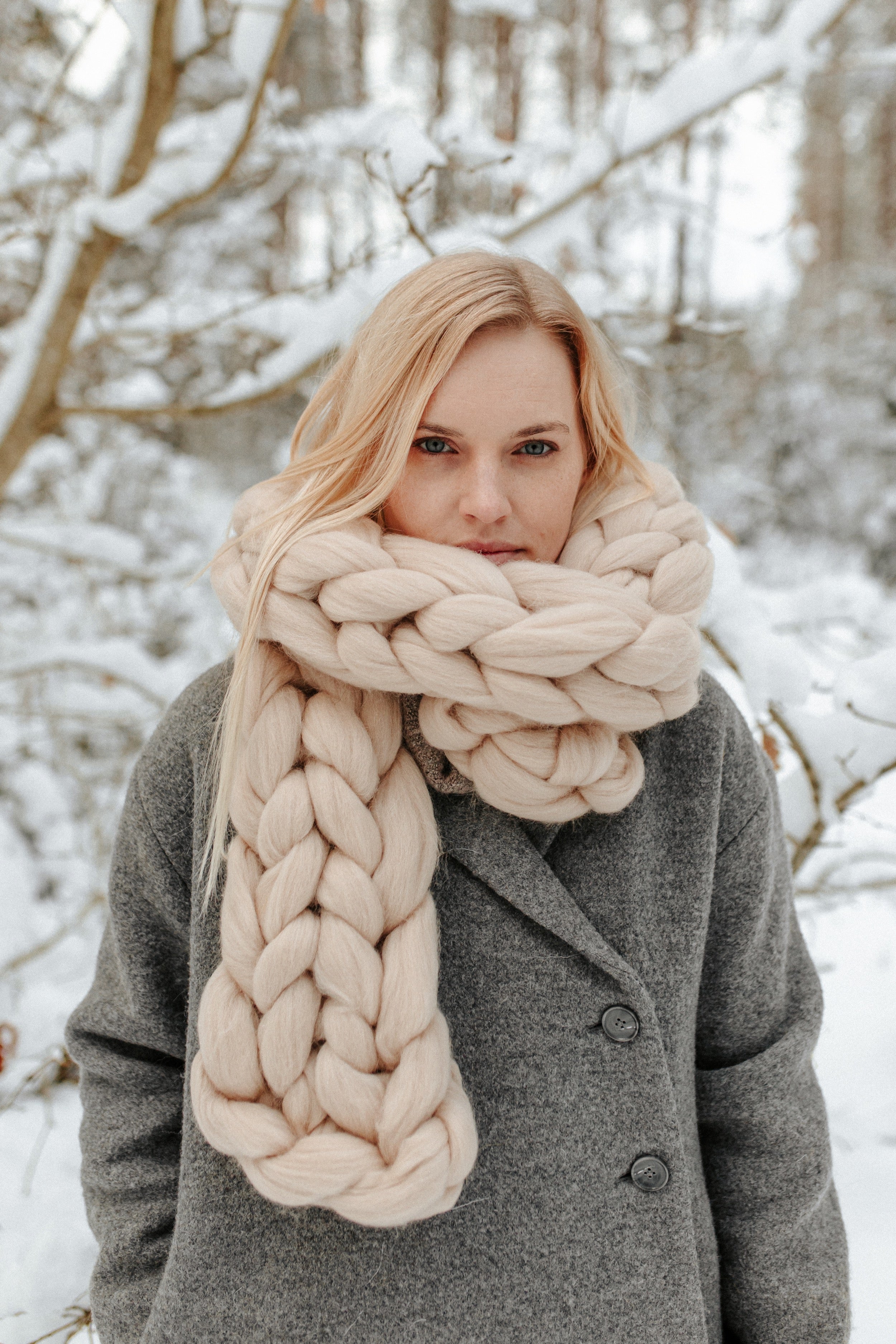 Chunky Cable Knit Scarf - A Little Irish Too